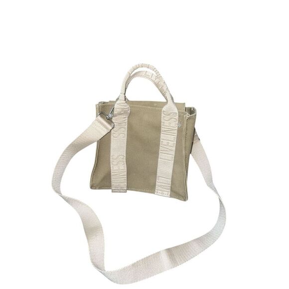 ✨ZARA LIVELINESS TEXT CANVAS MINI TOTE BAG✨ - Picture 5 of 9